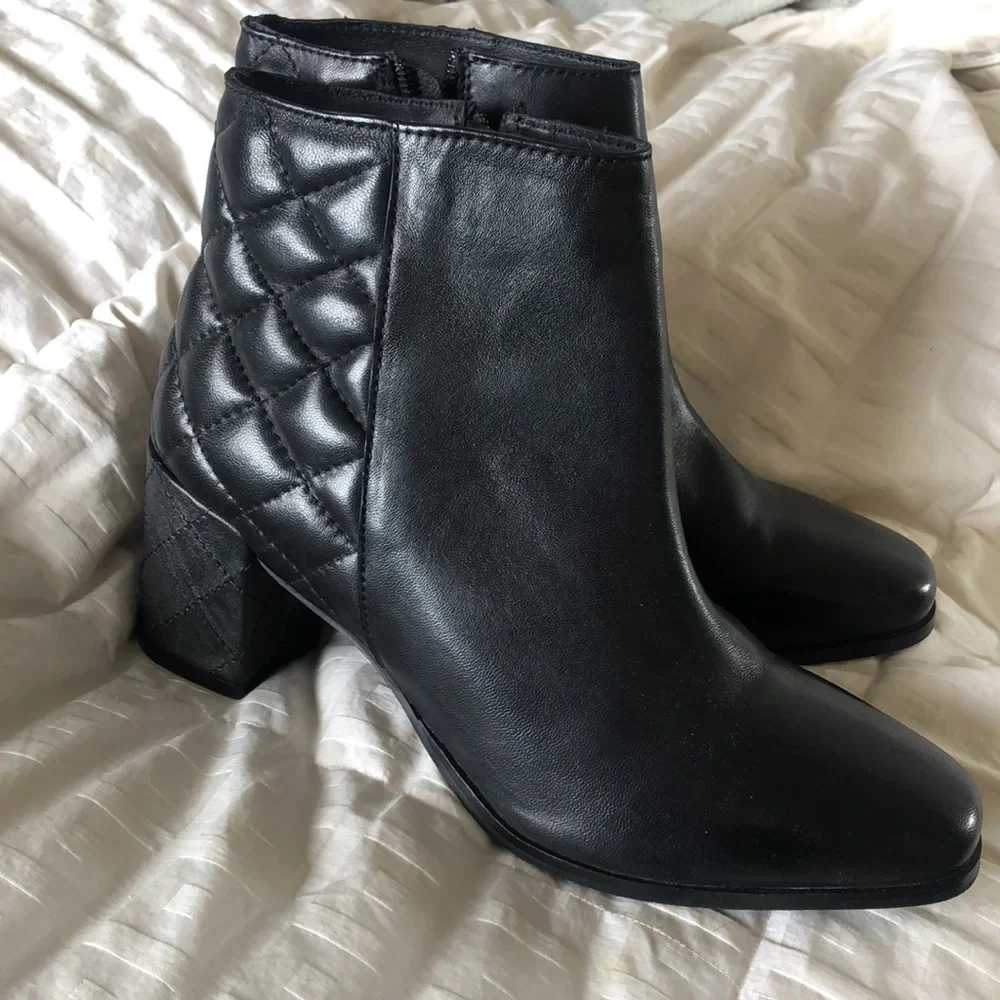 Leather Quilted Boots - Picture 2 of 8